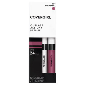 COVERGIRL Outlast Plum Berry front view showing packaging and color