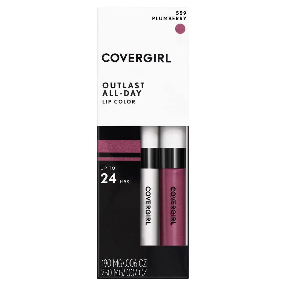 COVERGIRL Outlast Plum Berry front view showing packaging and color