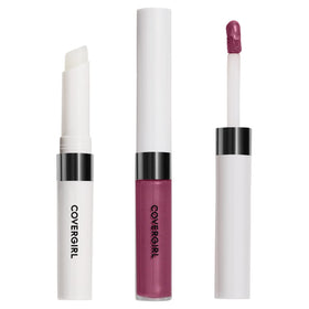 COVERGIRL topcoat close-up highlighting glossy shine and sealed color