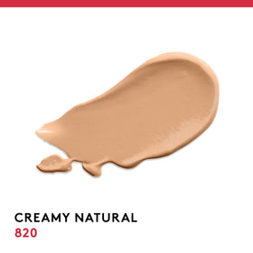 Covergirl cream texture close-up demonstrating smooth, blendable full coverage