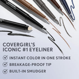 COVERGIRL pencil mid-twist demonstrating self-sharpening convenience