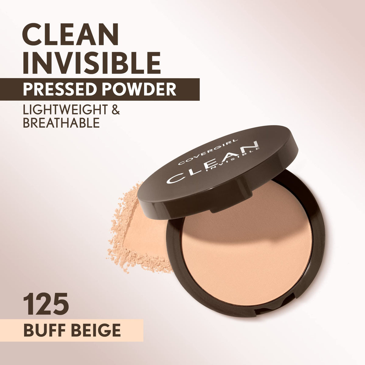 COVERGIRL close-up of finely milled powder texture that blurs pores and smooths skin