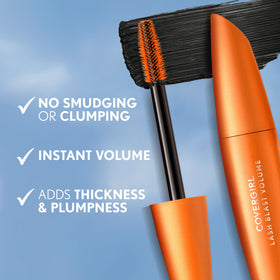 COVERGIRL products held in hand for scale, indicates travel-friendly size