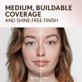 COVERGIRL soft applicator puff and mirror open for convenient on-the-go touch-ups