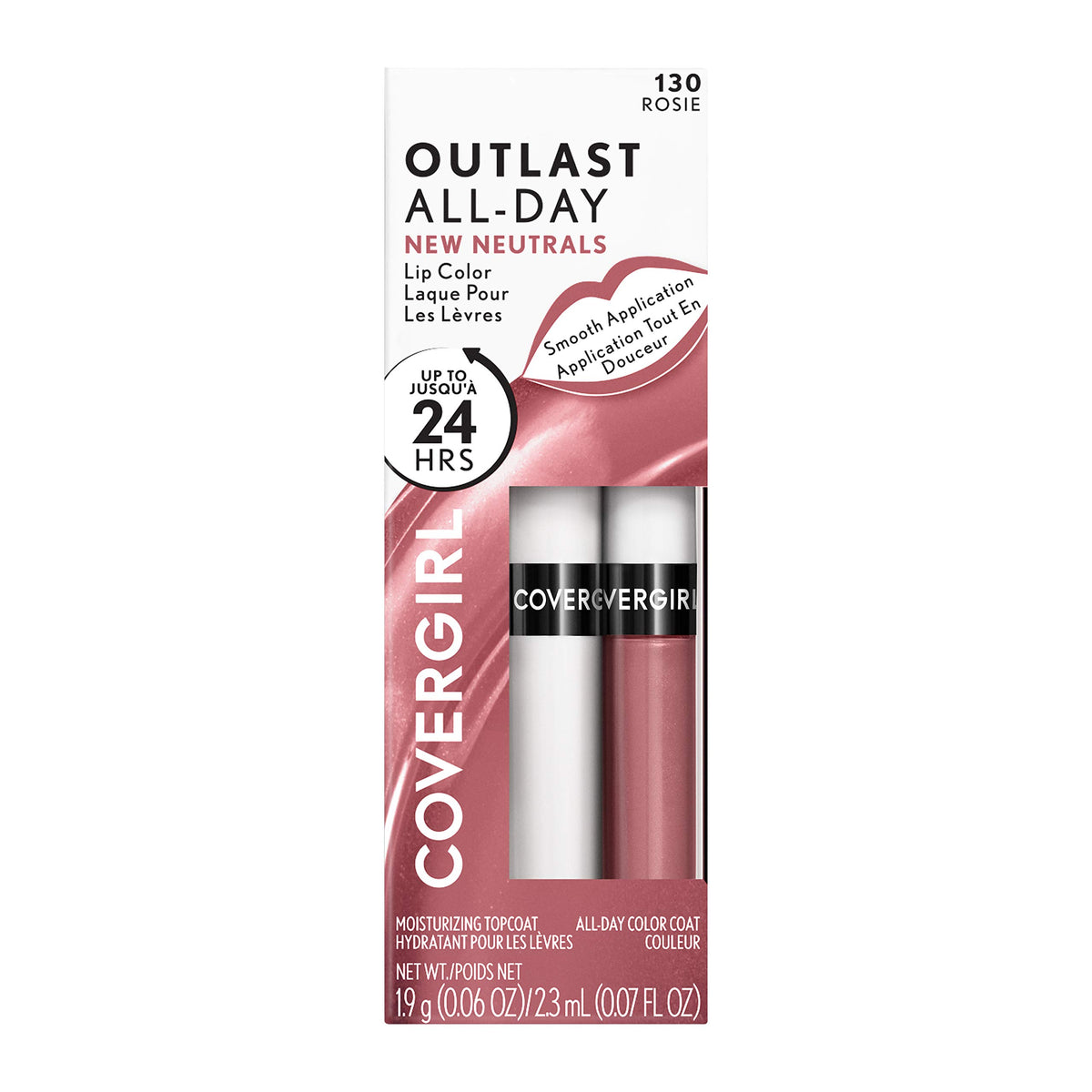 COVERGIRL close-up of topcoat texture demonstrating glossy hydration benefit