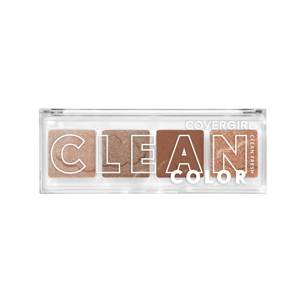 COVERGIRL front pan showing shimmering beige shade and true color payoff