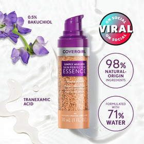 COVERGIRL before and after comparison highlighting toned, radiant look