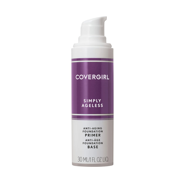 COVERGIRL Simply Ageless front bottle showing sleek packaging and benefit