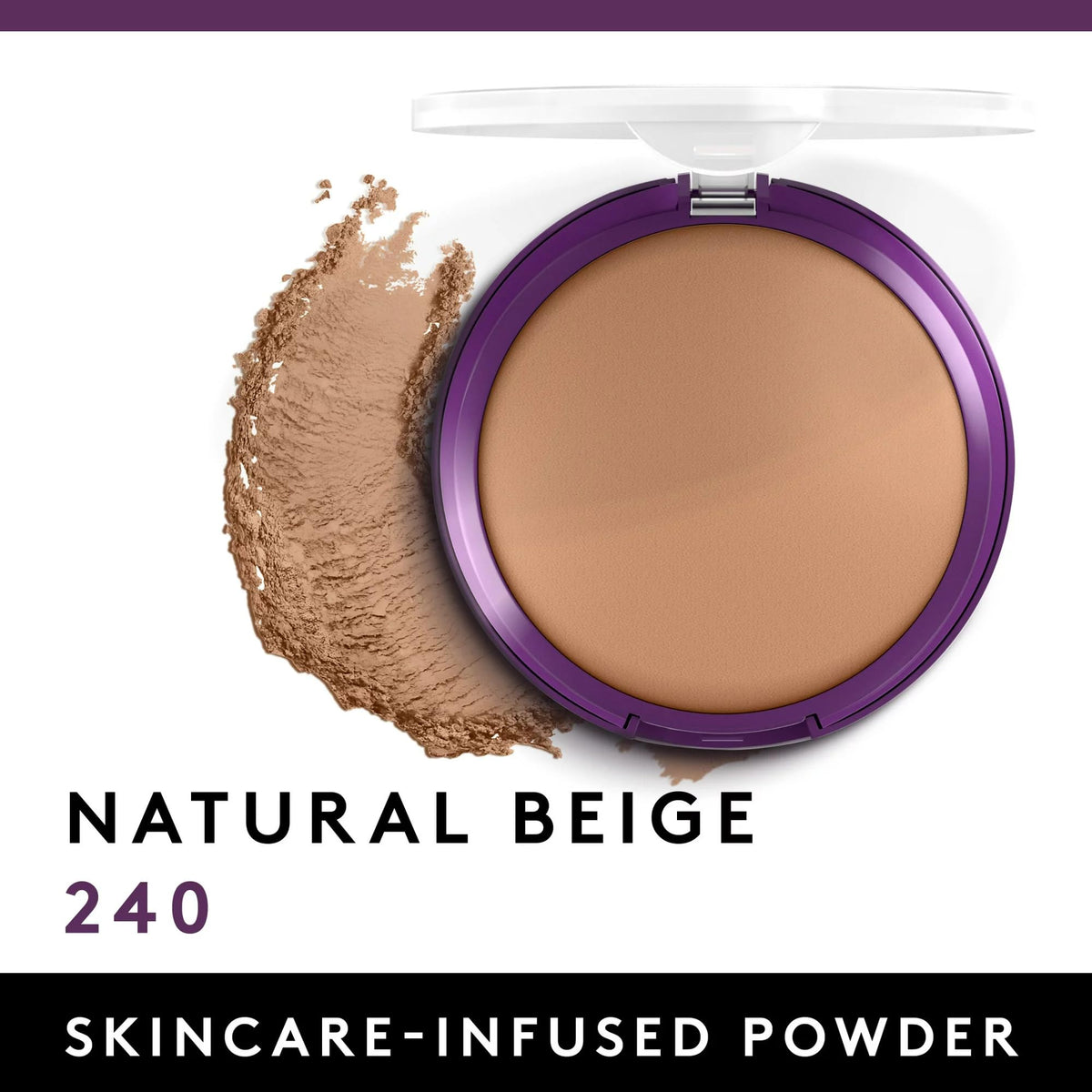 COVERGIRL close-up of Natural Beige powder pan highlighting smooth finish