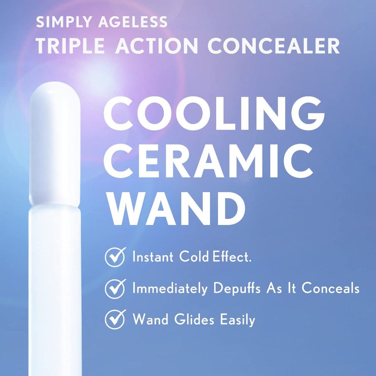 COVERGIRL applicator in hand applying product under eye for precise, no-tug application