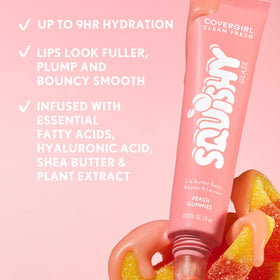 COVERGIRL creamy texture swirl of lip butter illustrating buttery hydration and glossy finish