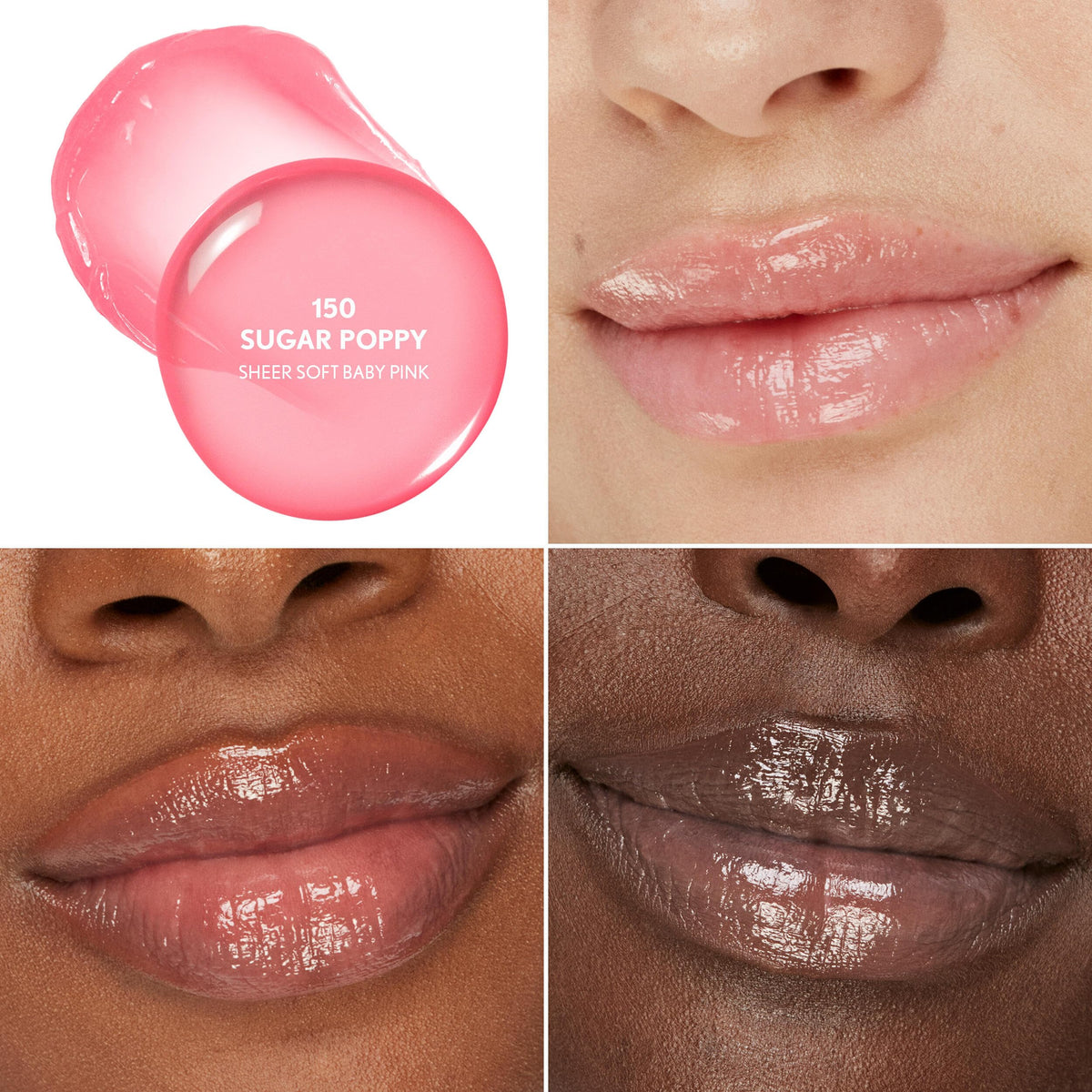 COVERGIRL Sugar Poppy stick texture close-up showing smooth balm for easy glide