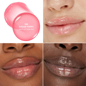 COVERGIRL Sugar Poppy stick texture close-up showing smooth balm for easy glide