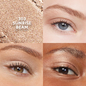COVERGIRL Sunrise Beam swatch on arm showing buildable shimmer benefit