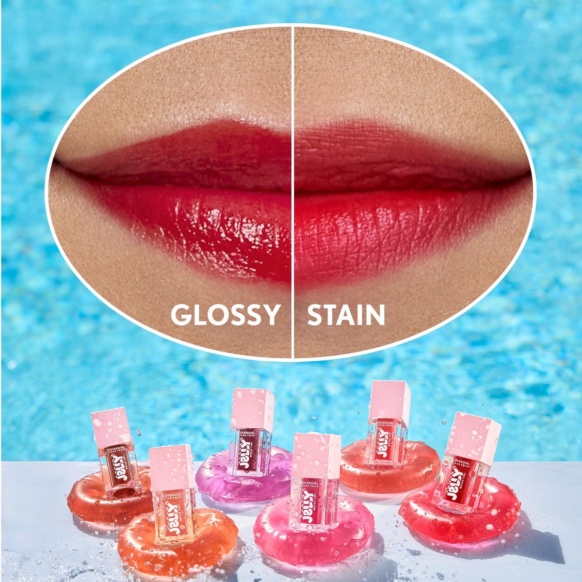 COVERGIRL tube next to a coin showing compact travel-friendly size