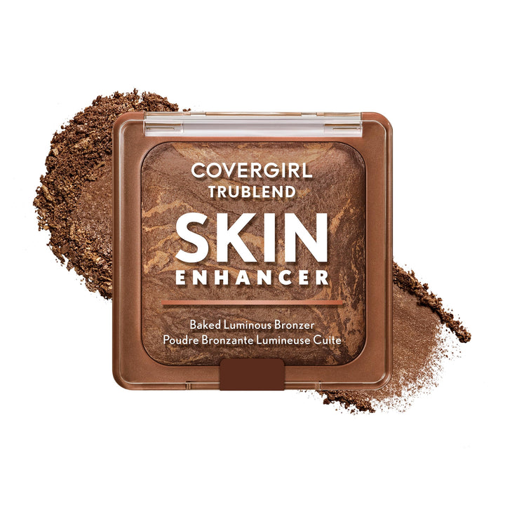 COVERGIRL TruBlend 330 Sweet Espresso front view showing dual-tone bronze swirls for radiant warmth