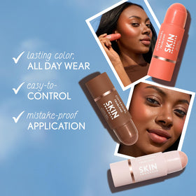 COVERGIRL TruBlend applied to cheek showing natural flush and buildable color