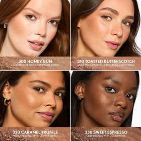 COVERGIRL TruBlend bronzer open pan texture showing suede finish for seamless blending