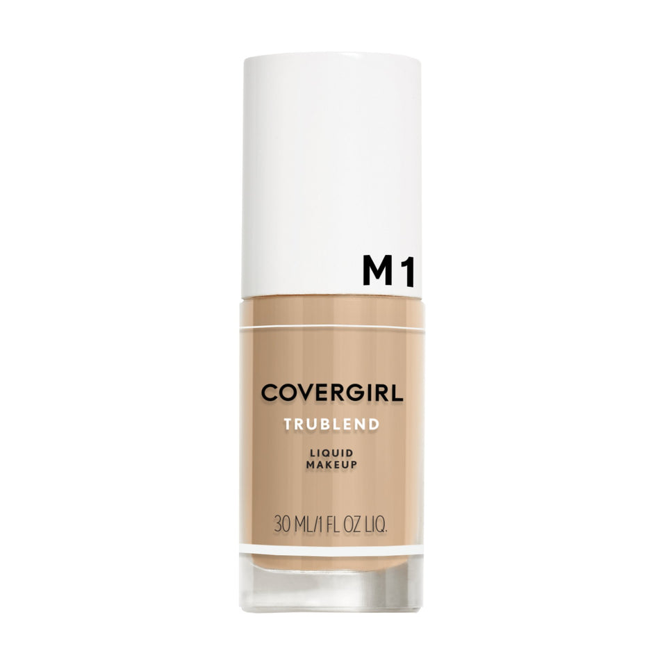 COVERGIRL TruBlend front packaging showing bottle and label, clear product identification and size