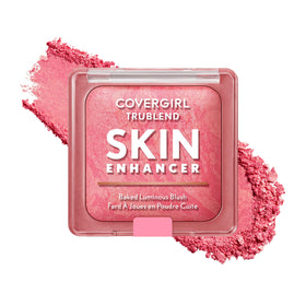 COVERGIRL compact front view showing Please Please Pink shade and sleek case benefit