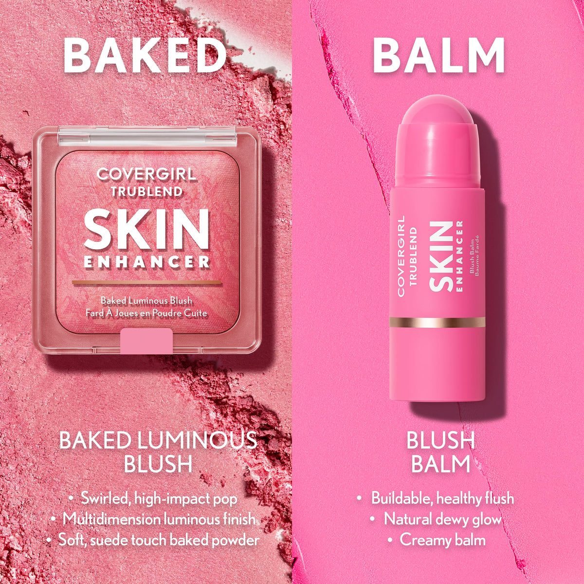 COVERGIRL open compact showing label and baked swirl formula benefit
