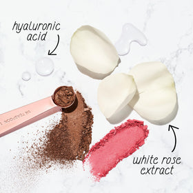 COVERGIRL application on cheek showing true Rose Latte color payoff