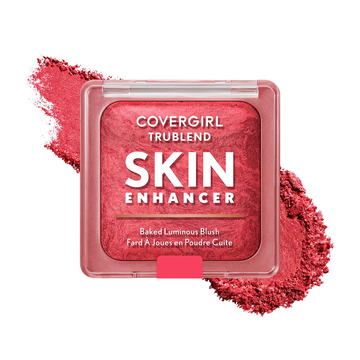 COVERGIRL front compact view showing Strawberry Drizzle and sleek packaging for easy use
