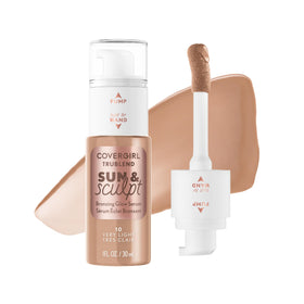 COVERGIRL front packaging showing pump and wand, highlights portability
