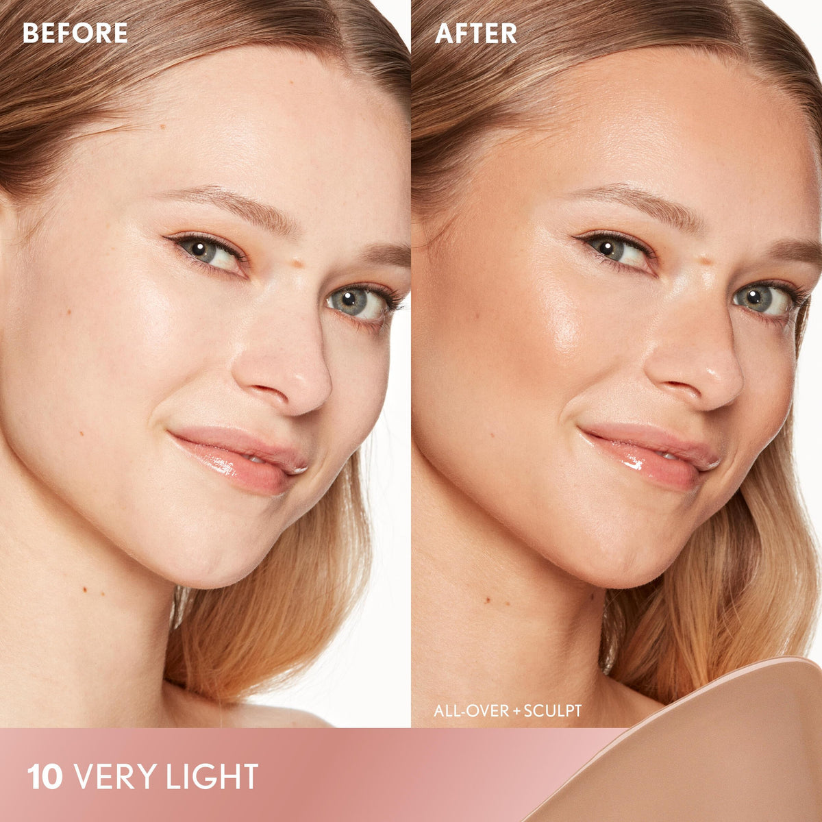 COVERGIRL pump detail dispensing serum, shows controlled product release