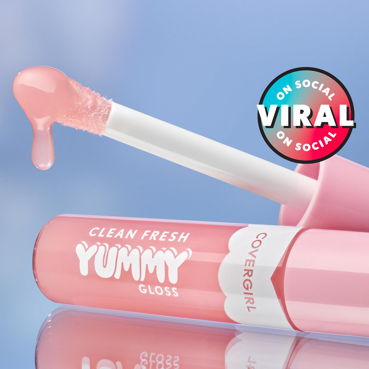 COVERGIRL product next to a common object showing the 0.33 fl oz size for travel convenience