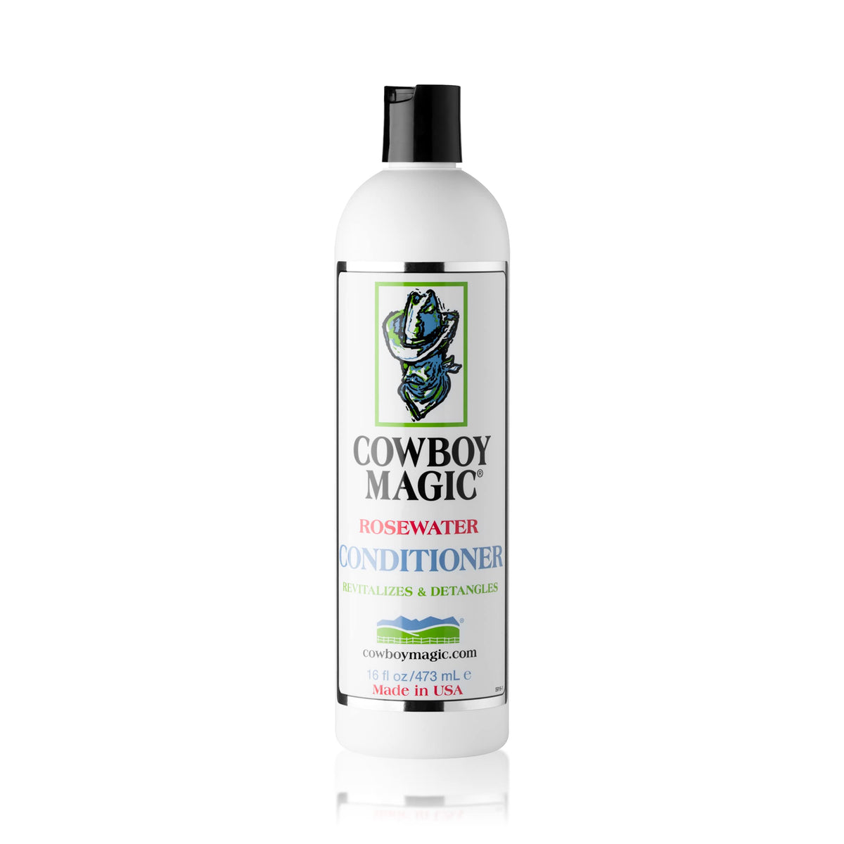 Cowboy Magic detangler pump being applied to hair demonstrating instant slip and manageability