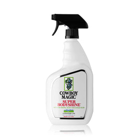 Cowboy Magic 32 fl oz bottle front view showing label and spray nozzle for quick application