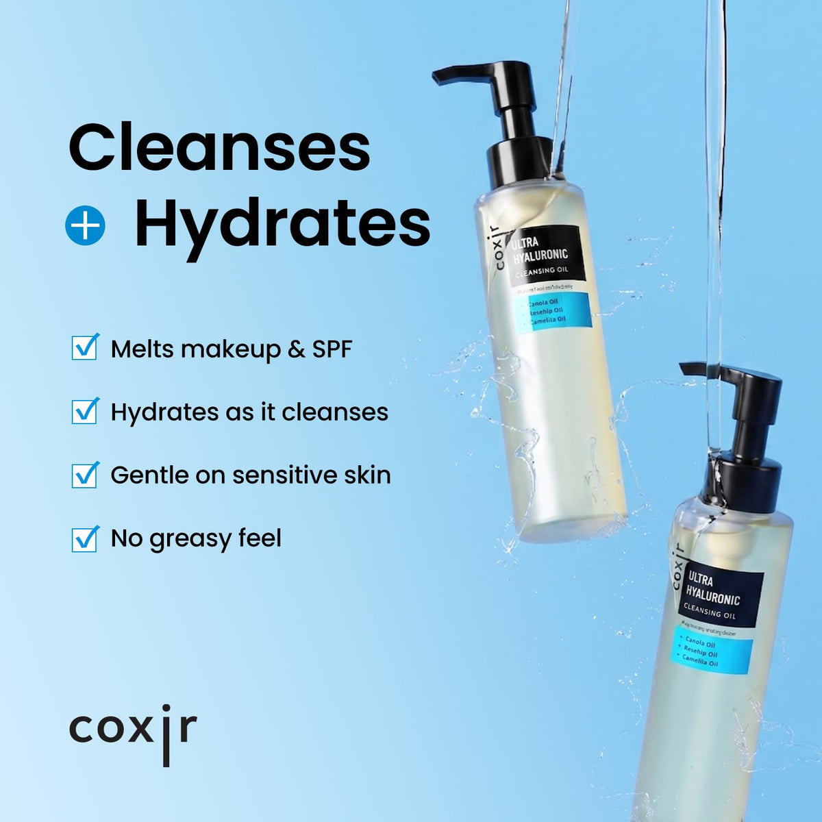 coxir pump dispenser detail for easy, mess-free application and controlled dosing benefit