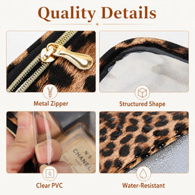 Cozomga large pouch filled with makeup, keeps essentials organized and protected