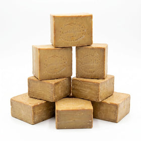 cozy soap close-up of bar texture highlighting natural olive oil richness and gentle feel