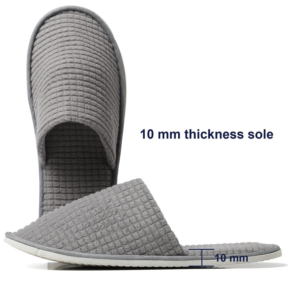 COZYAREA hand holding slipper to show size and easy slip-on benefit