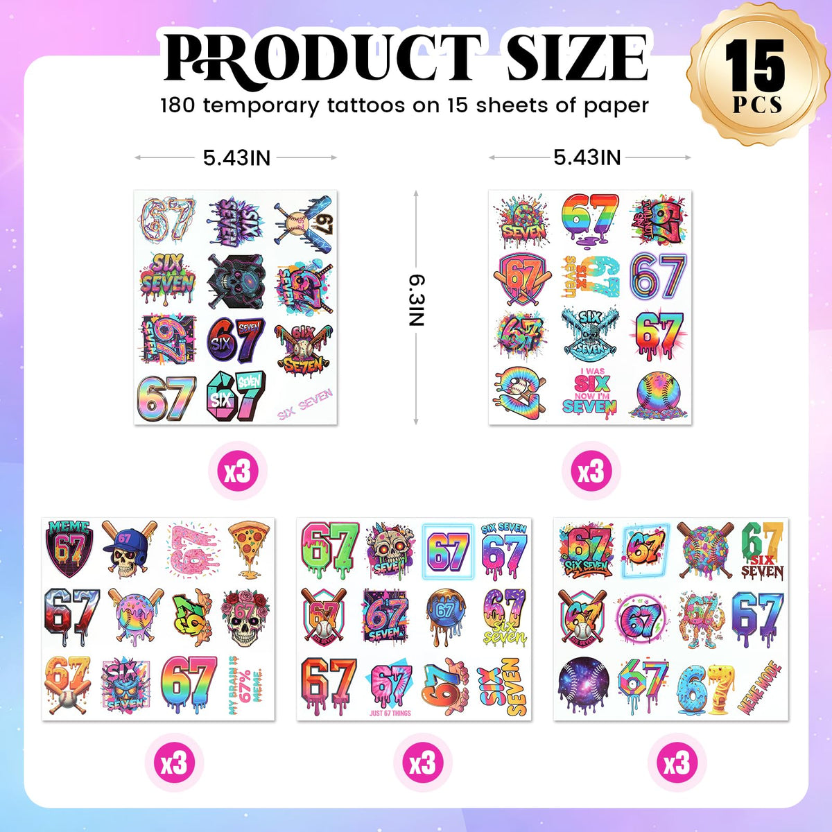 CozyNuukee full sheet layout with 60 styles visible for easy selection and sharing