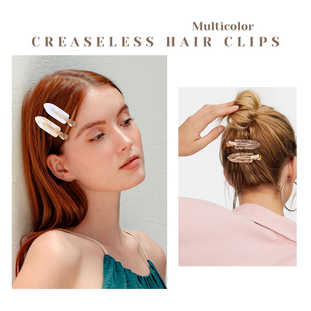 Cptots clip securing fine hair gently to avoid dents and maintain texture