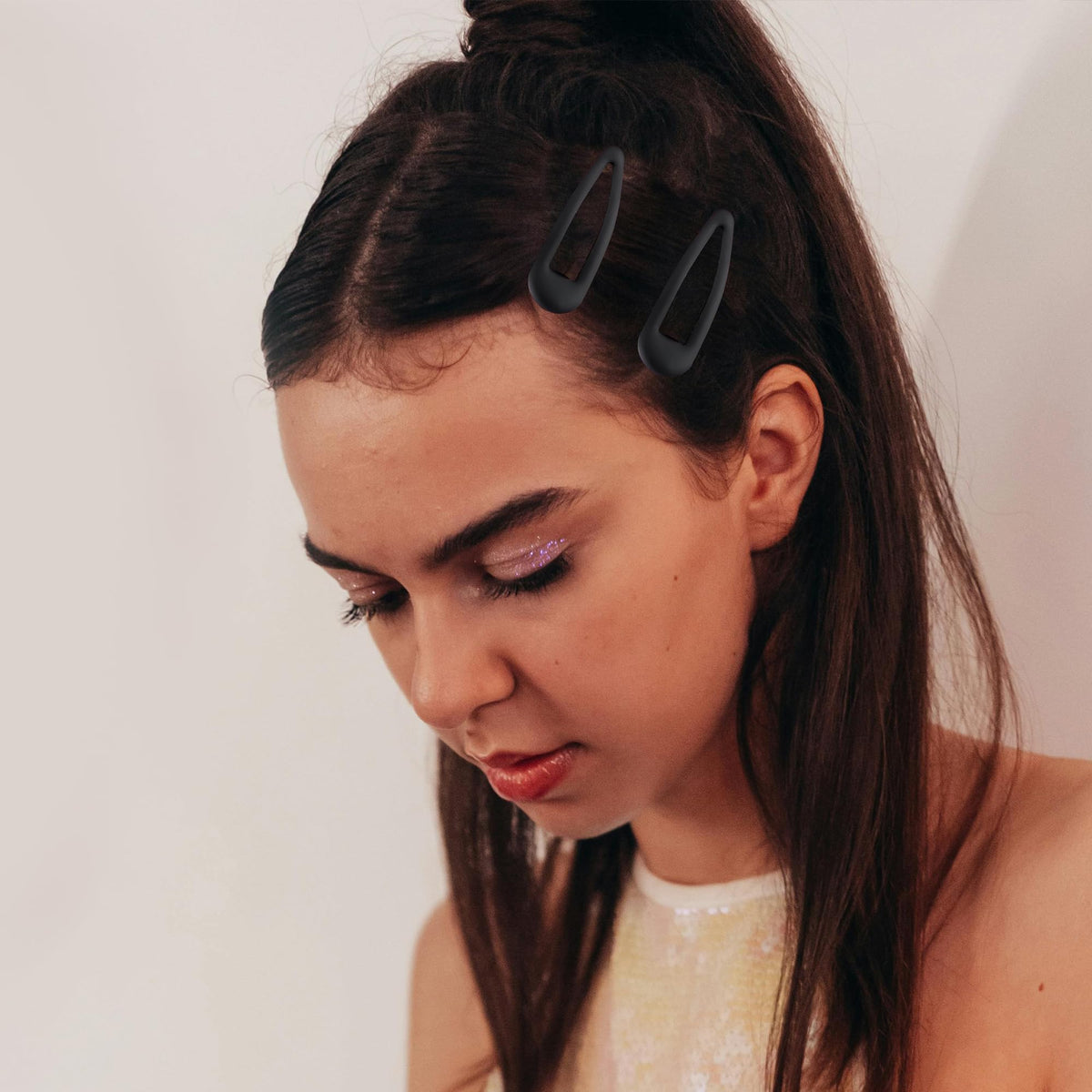 Cptots clips in hair holding bangs neatly with subtle secure styling benefit