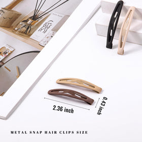 Cptots assorted matte black brown beige clips displaying color matching options
