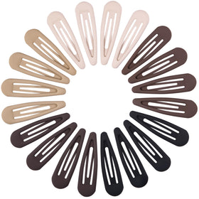 Cptots front packaging showing 20 matte black and brown clips for easy selection