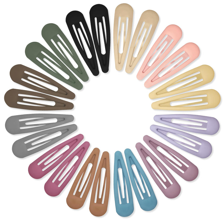 Cptots front packaging view showing 24 matte water-drop clips, neat organization benefit