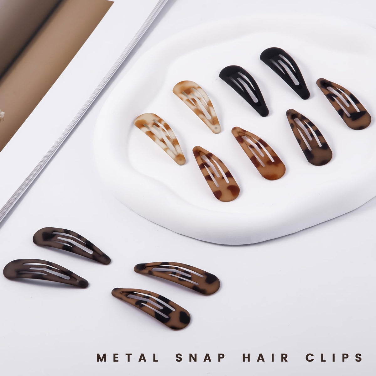 Cptots matte texture finish close-up, smooth edges protect hair