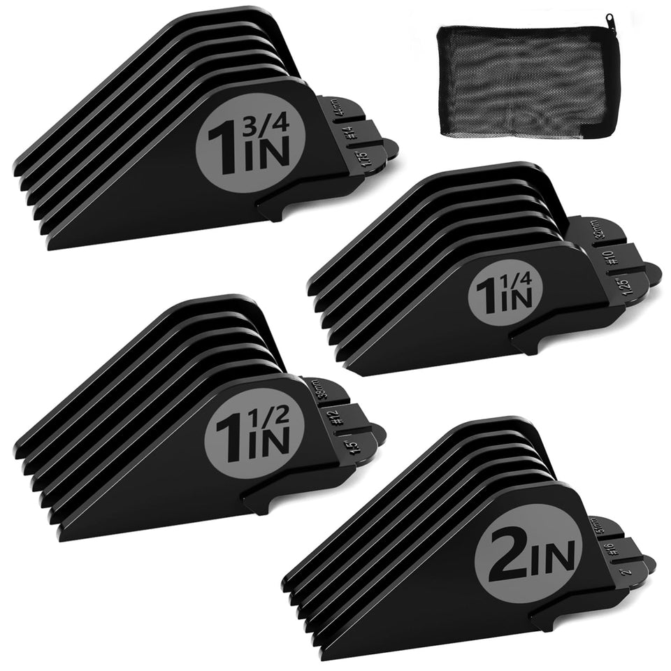 CR8GR8 front view of guard set showing lengths and durable fit benefit