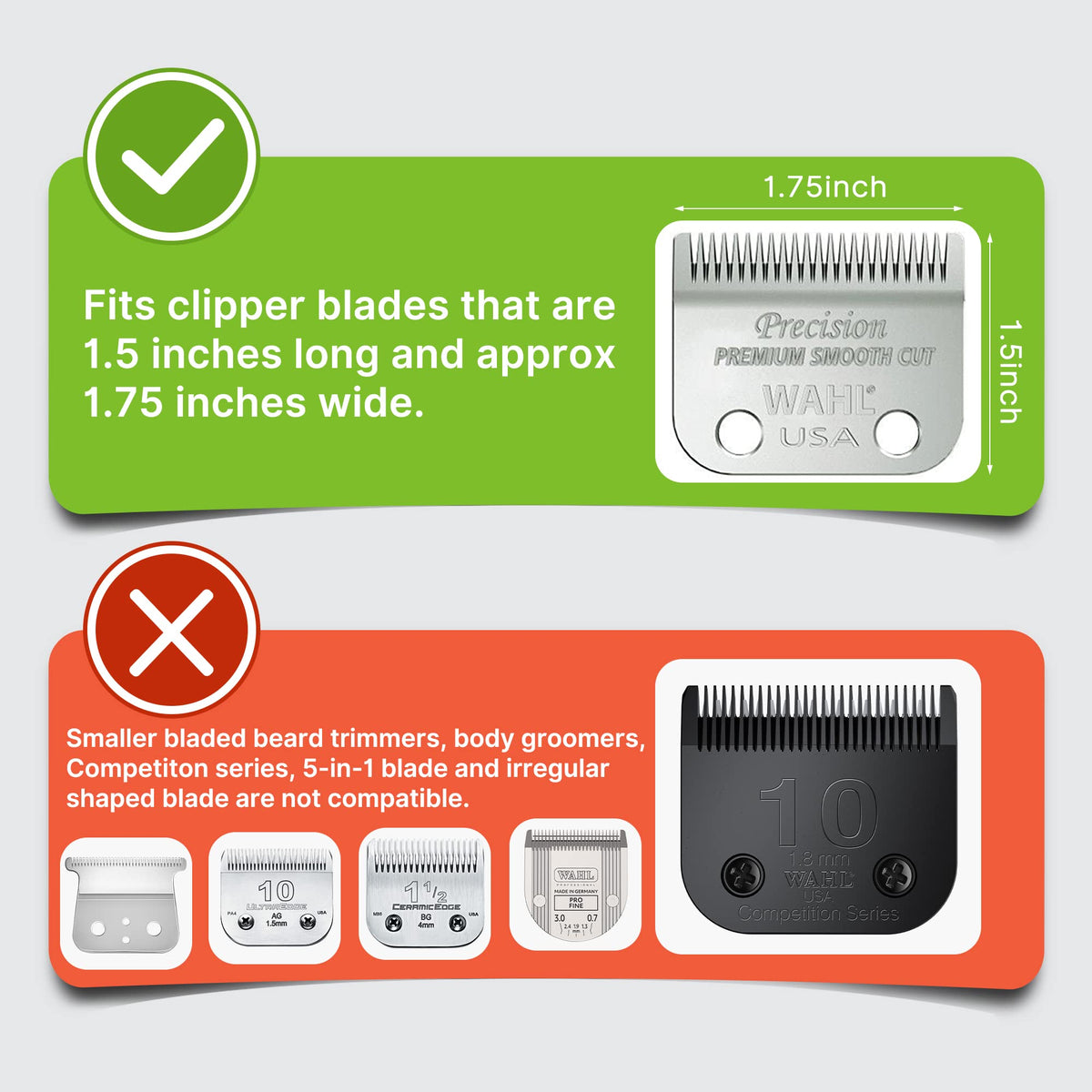 CR8GR8 guard clipped to a Wahl clipper demonstrating secure, no-slip fit