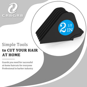 CR8GR8 guards laid flat with length measurements for clear size choice