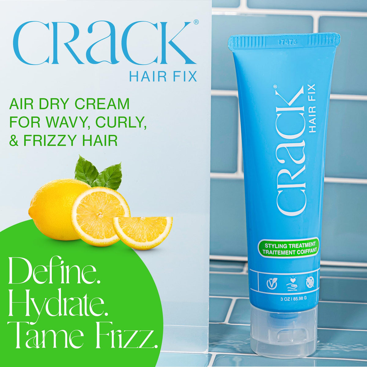Crack Hair Fix cream texture close-up illustrating lightweight smoothing benefit