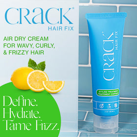 Crack Hair Fix cream texture close-up illustrating lightweight smoothing benefit