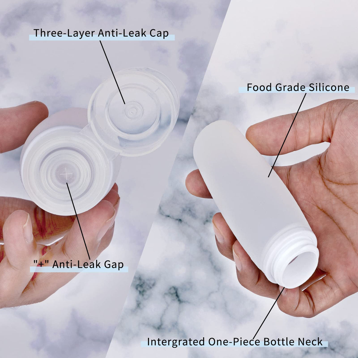 Craftend cap and spout detail highlighting anti-leak seal for mess-free travel