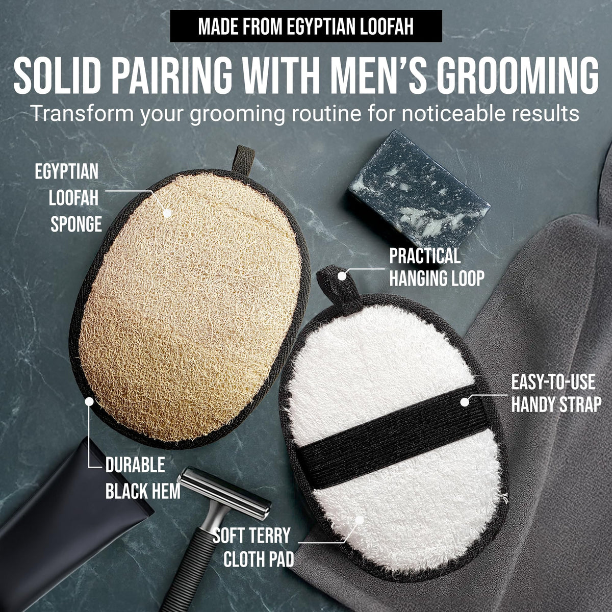 CraftsOfEgypt SERRENTO back scrubber in use on back benefit: reaches hard-to-clean areas
